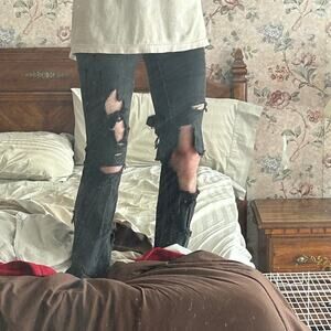 Vintage y2k shredded bootcut rocker